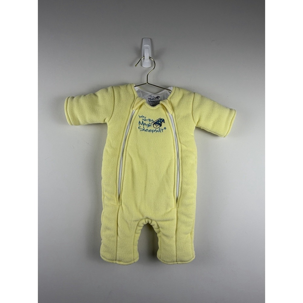 Baby Merlin's Magic Sleepsuit Yellow Cotton Transition Swaddle Large 6-9 Months